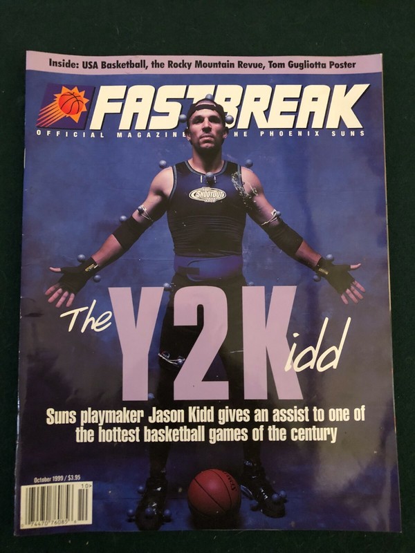 Phoenix Suns Fastbreak magazine - 1999 Jason Kidd/Tom Gugliotta