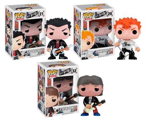 SEX PISTOLS Funko Pop Set Sid Vicious Johnny Rotten Steve Jones 20 21 32 Vaulted