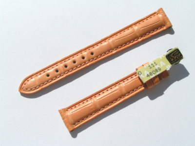 14mm Chopard Uhren Armband Ersatzband Lederarmband Leder orange 70/105 neu C14-7