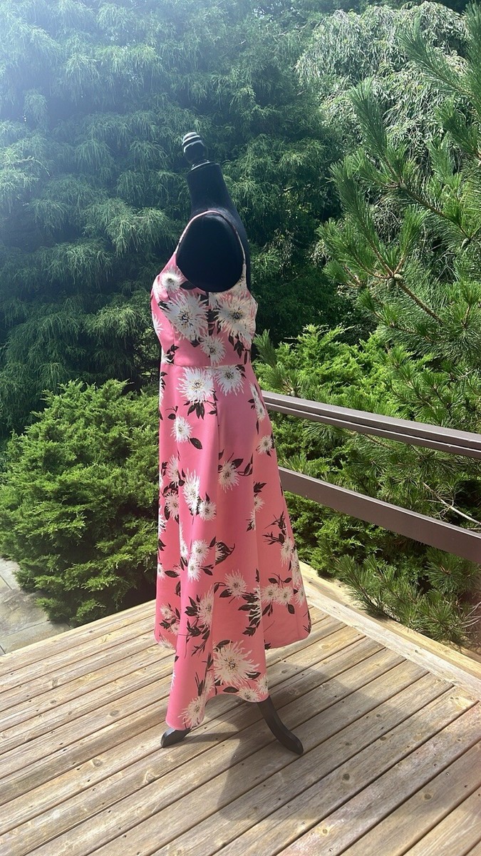 Emilia Wickstead Autumn Winter 2024 Wenna Pink Dahlia Taffeta dress Size 8  US | eBay