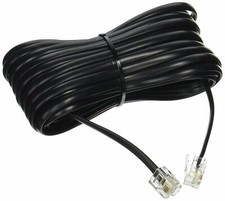 32FT FEET RJ11 6P4C Modular Telephone Extension Cable Phone Cord Line Wire Black