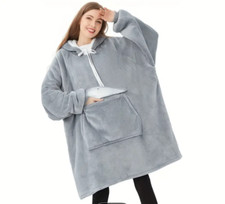 comfy sherpa wearable blanket oversized cozy lounge fleece blanket hoodie