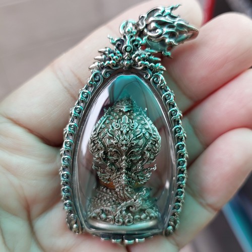 Buda Cubierta Naka Color Bronce Blanco Phra Wimuttisuk Tewanakarach Amuleto Tailandés - Imagen 9 de 21