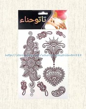 brown henna lace temporary tattoo sticker temporary fake tattoos