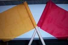 Flaggensatz rot/gelb Regulierer NVA Fahnen DDR MDI VP ZV Kübel Lo W50 Ural ZIL 