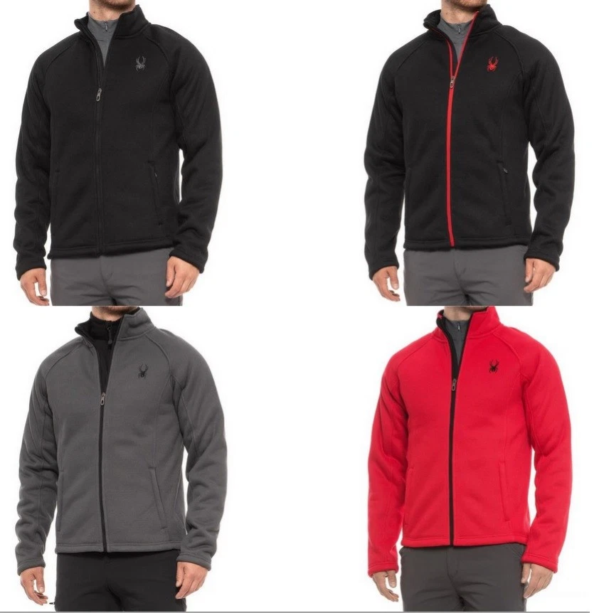 Spyder Men's Stellar Sherpa Lined Fleece Jacket Bonded Core Zip