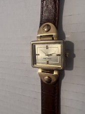 Women Nine West Watch With Leather Band Vtg