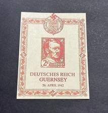 WW2 WWII German Nazi Germany Third Reich Adolf Hitler birthday souv Stamp Sheet