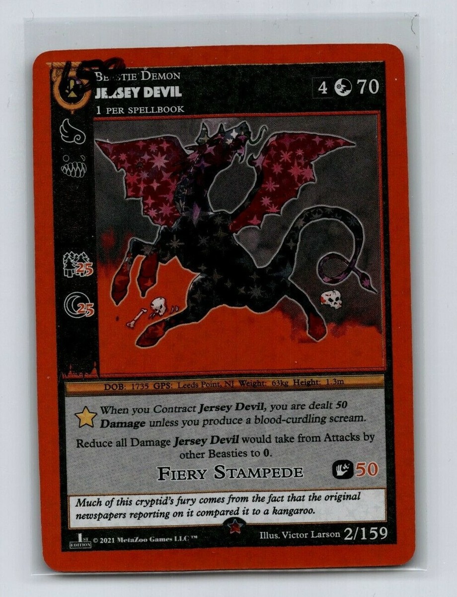 MetaZoo Cryptid Nation 1st Edition Jersey Devil Reverse Holo 2/159