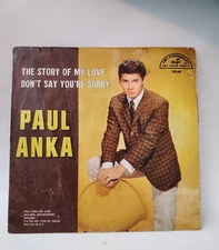 Paul Anka THE STORY OF MY LOVE (ROCK N ROLL 45/PS) #10168 PLAYS VG+
