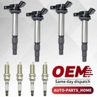 4 Pack Ignition Coil & Iridium Spark Plug For Toyota Corolla ZRE152 ZRE143 UF596