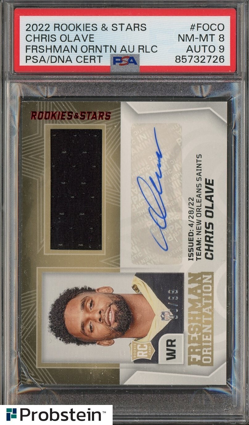 Chris Olave Panini Rookies & Stars Freshman Orientation Autograph Relics #FOCO Base