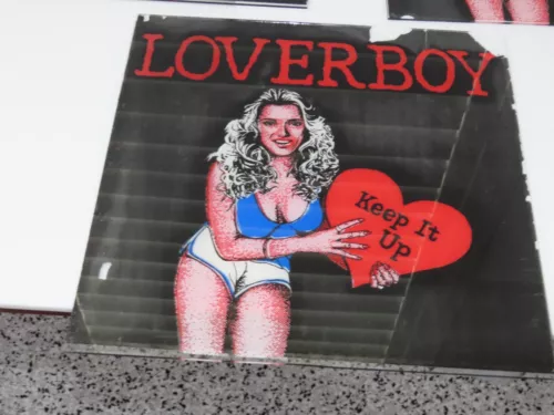 Vintage Carnival/Fair/Game/Prize 12" Glass Mirror Loverboy Music Band