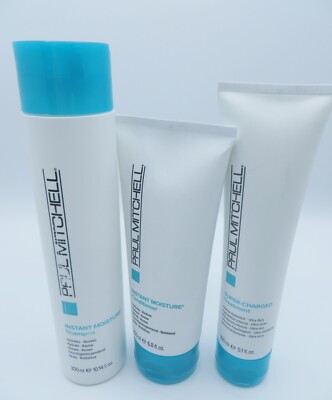 PAUL MITCHELL MOISTURE INSTANT MOISTURE SHAMPOO & CONDITIONER & TREATMENT