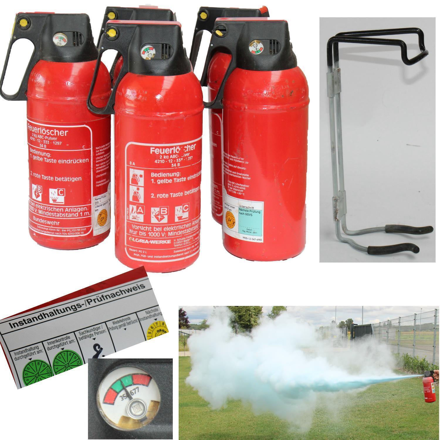 2x 6kg ABC Pulver Feuerlöscher Mit Halterung | EN 3-7 Zertifiziert Für Haushalt & Gewerbe