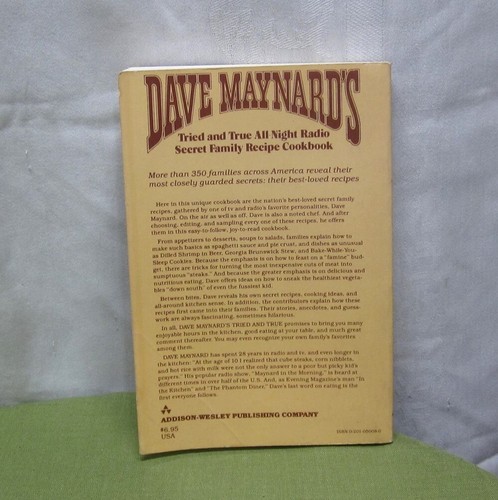 DAVE MAYNARD autograph Secret Family Recipe Cookbook WBZ-TV signed book 1981 - Picture 4 of 4