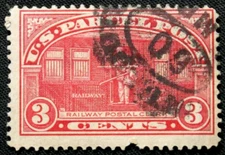 US Revenue Stamps #Q3 - 1912 3¢ Railway Post Parcel Post GR19