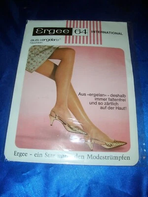 RAR Vintage Ergee Ergelan Straps Strümpfe Gr. 10 cocktail Feinstrümpfe Stockings - Bild 1 von 2