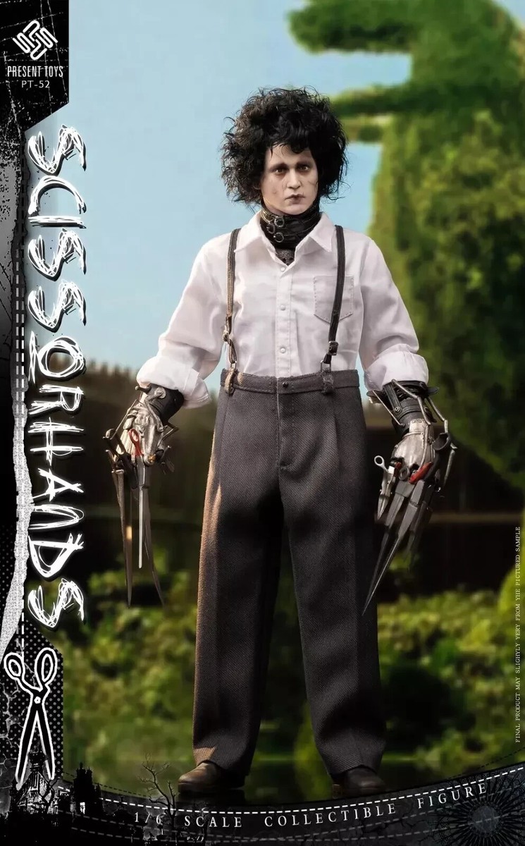 PRESENT TOYS 1/6 シザーハンズ 植毛ヘッド付き PT-sp52 IN STOCK New PRESENT TOYS PT-sp52 1/6 Edward Scissorhands 12