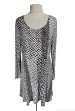 MICHAEL KORS Womens Skater Knee Length Dress Size XL Long Sleeve Crew Neck  146P