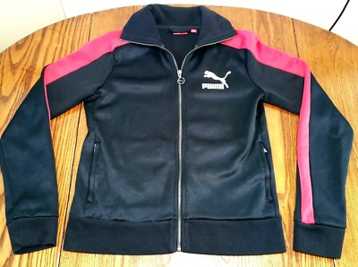 Puma Front Zip Super Soft Athletic Wear Light Weight Track Jacket Youth Large