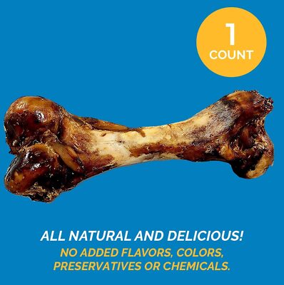 Natural Pork Bones for dogs - Premium Grade Roasted Meaty Dog Bones - 7-8''