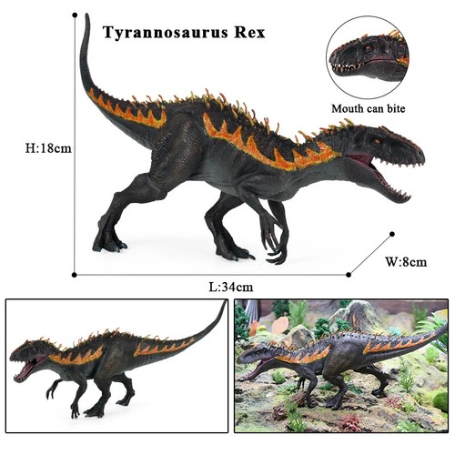 Oenux Jurassic Dinosaur Spinosaurus Indominus Rex action figure bocca aperta - Foto 20 di 20