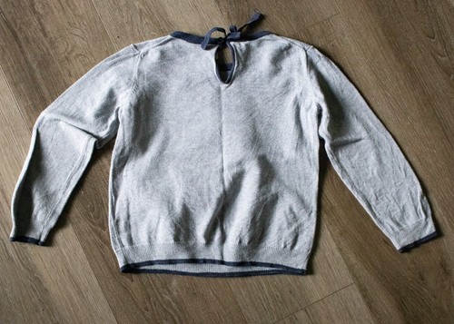 Hanna Andersson Toddler Girl Gray Owl Sweater Size 110 (4T) - Picture 3 of 4
