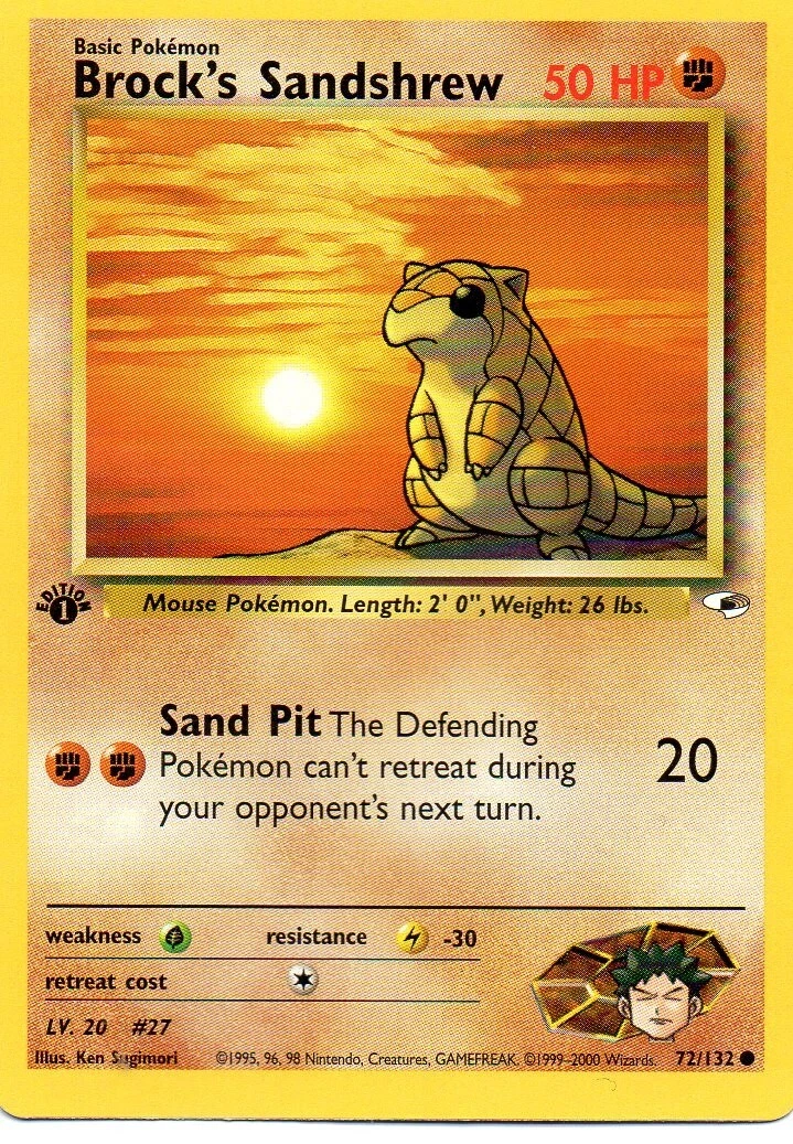 Brock's Sandshrew 072/132 Gym Heroes
