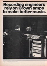 Crown -  Amplifiers - Original Magazine Ad - 1980