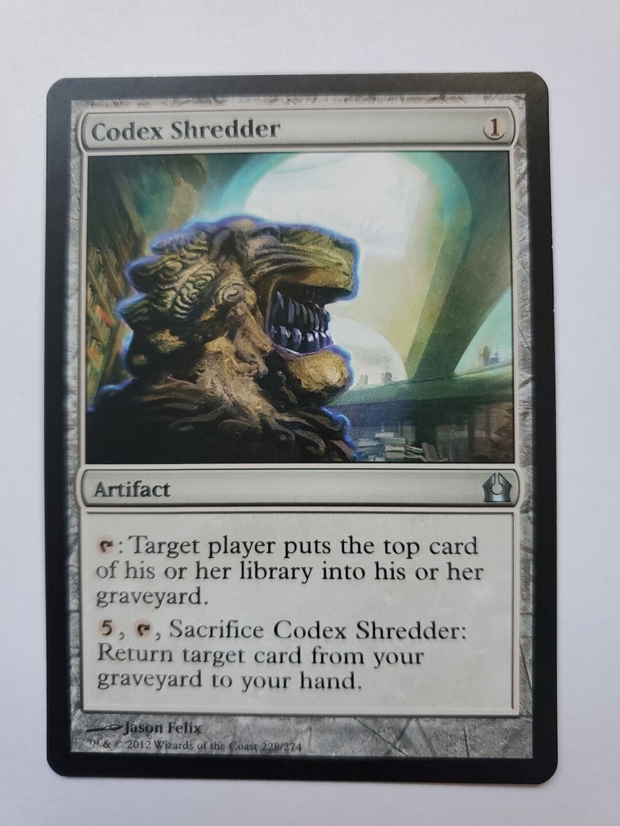 mtg card codex MTG Magic The Gathering Card Codex Shredder Artifact Return To Ravnica 2012