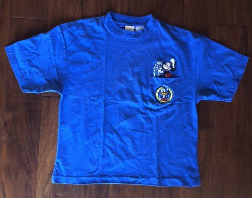 Captain Mickey Mouse and Donald Duck vintage Disney store T-shirt Size Large - Picture 2 of 8