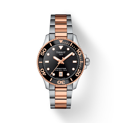 Tissot Seastar 1000 Quartz 36 MM Black Dial Two Tone SS Watch T120.210.22.051.01