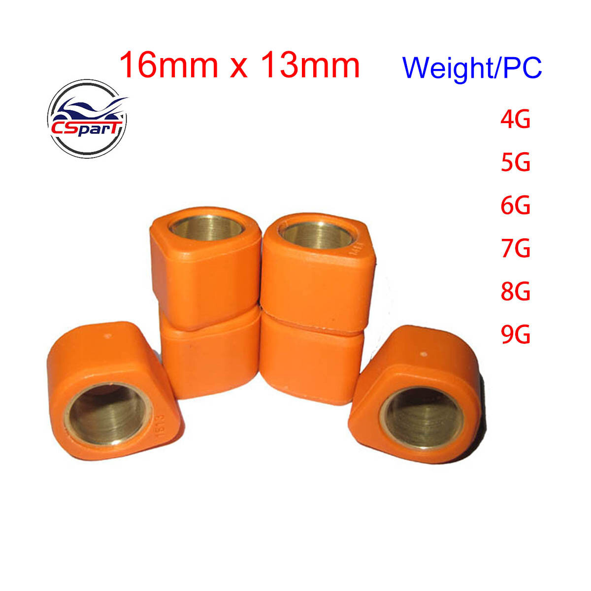 Variatore Pesi Tondi 16x13mm – Set Da 8 Grammi Per Motore GY6 50cc 139QMB – Nuovo