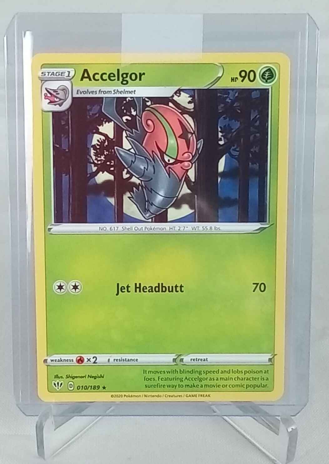 Accelgor Hp 90 Rare #10 Pokémon Card 2020