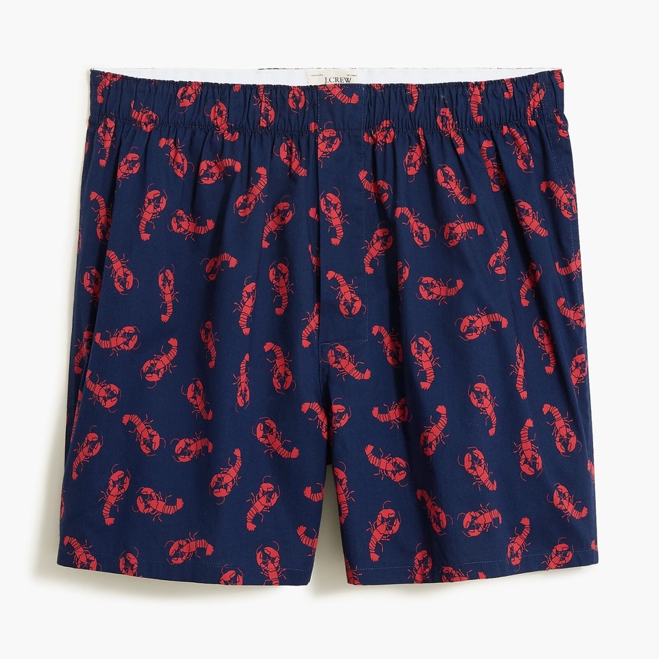 J Crew Boxers Men's Medium 2 Pair Lobsters & Sharks Boxer Shorts eBay