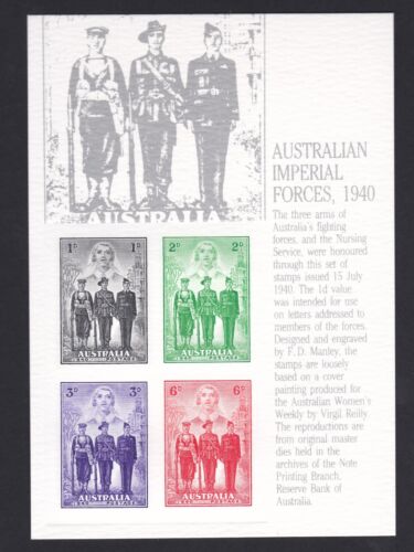 MISC39) Australia 1990, Australian Imperial Forces 1940, Replica Card No. 18 - Photo 1/2
