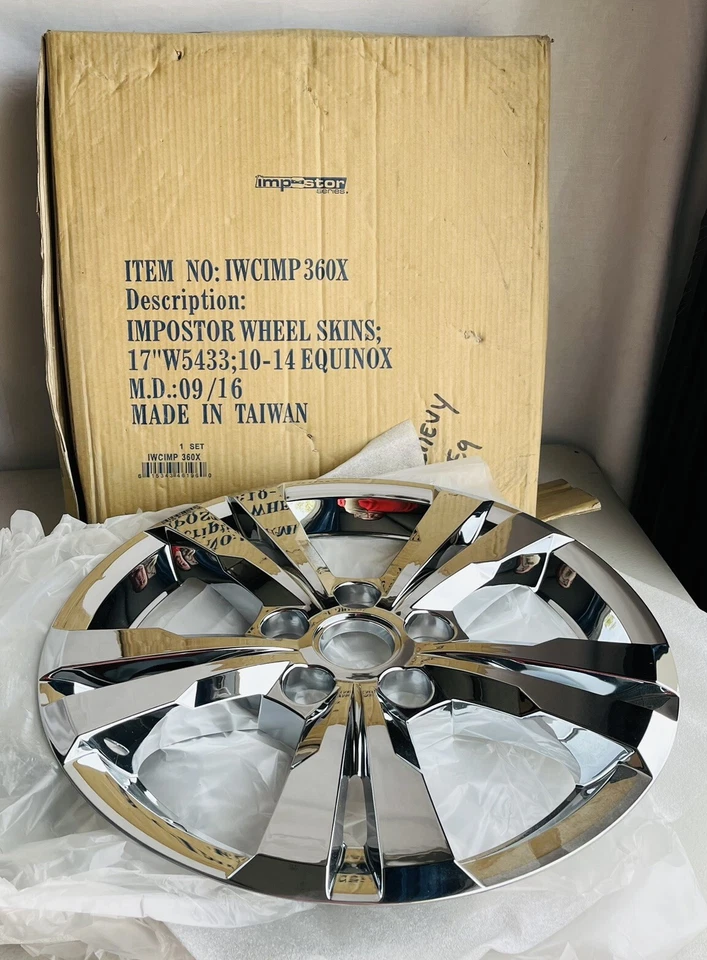 Chevrolet Equinox 2010-2017 juego de 4 cubiertas de rueda cromadas IWCIMP360X Imposter NUEVO Foto 2 de 4