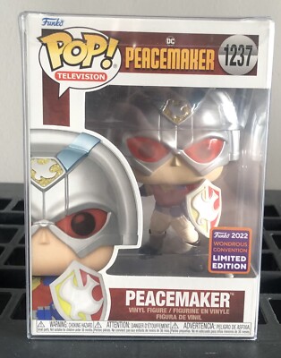 Funko POP DC Suicide Squad Peacemaker #1237 2022Wondercon Exclusive w/ Protector