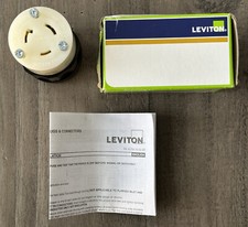 Leviton 20Amp 250V 2-Pole 3-Wire Locking Connector 2323 Black