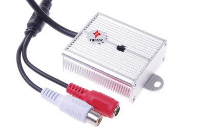 	High-Sensitive Microphone for CCTV Security Camera - Waterproof Metal Case	