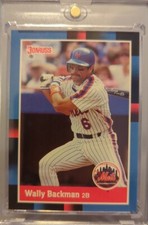 1988 DONRUSS #241 WALLY BACKMAN New York Mets Baseball Card, 2nd Base