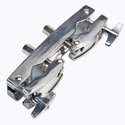 Silver Cymbal Stand Multi-Clamp Drum Mount Holder Adjustable Quick Release