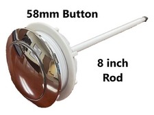 Toilet Push Button for Single Flush Valve, Chrome 58mm Button