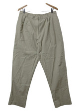 Sz 18 R Lands End Chino Pants Women LIGHTWEIGHT High Rise Pleated Waist 34"
