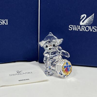 Swarovski Crystal Kris Bear Kaatje With Cheese Figurine 0884451 MIB