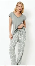 Pyjamas Grey & Sage Short sleeves new by Aruelle Fabiana  NOW REDUCED