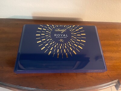 Davidoff Cigars Royal Release 2017 EMPTY  Robusto Blue Cigar Box With Bonus Box