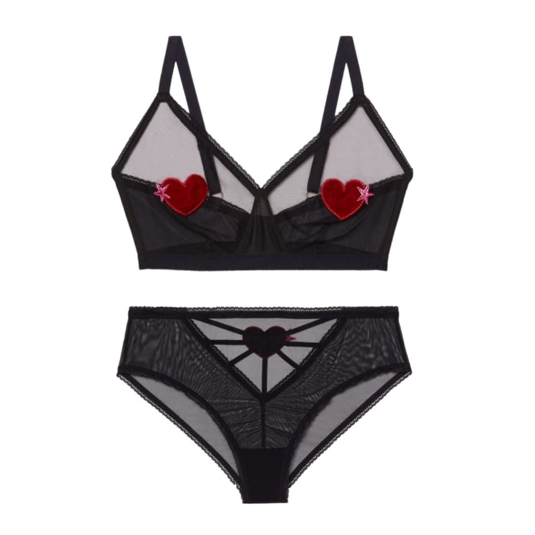 NWT Savage x Fenty Size XL Rihanna Valentines Day Heart Bra Panty