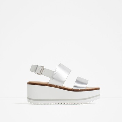 zara silver sandals